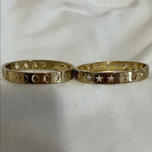 Baublebar Gold Star and Moon Bangle Set